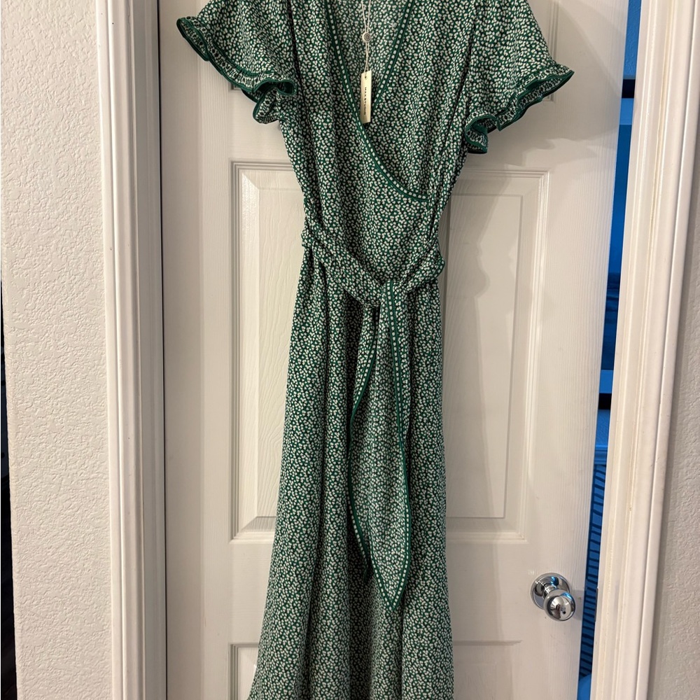 Max Studio Green Patterned Maxi Dress